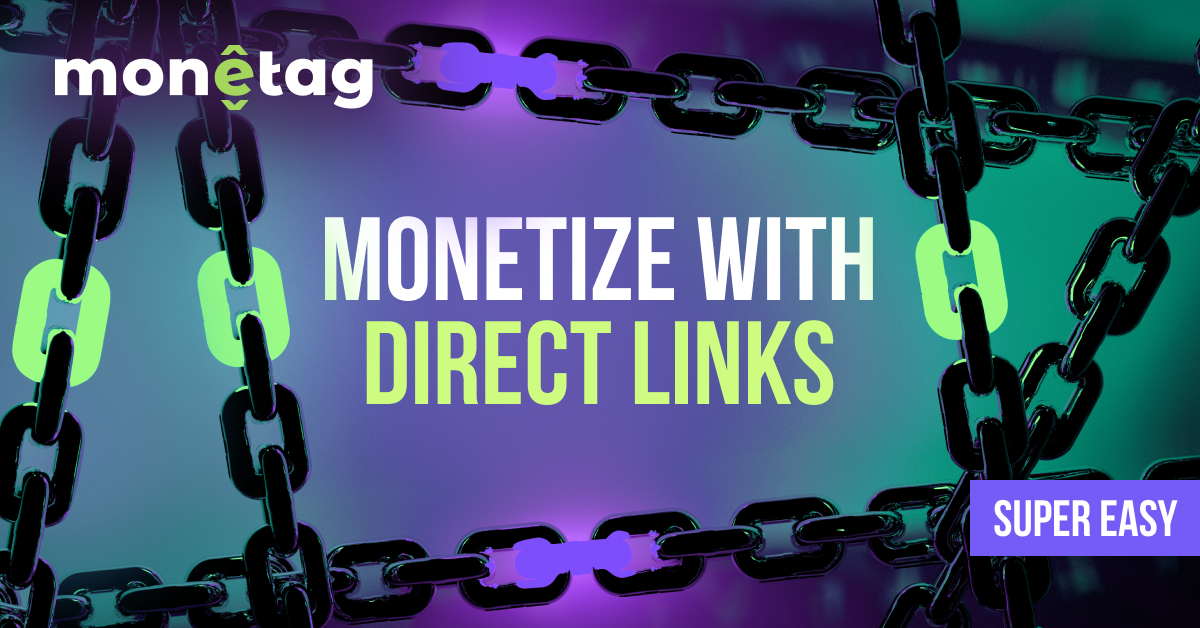 Monetag - monetizing with direct links - smartlinks