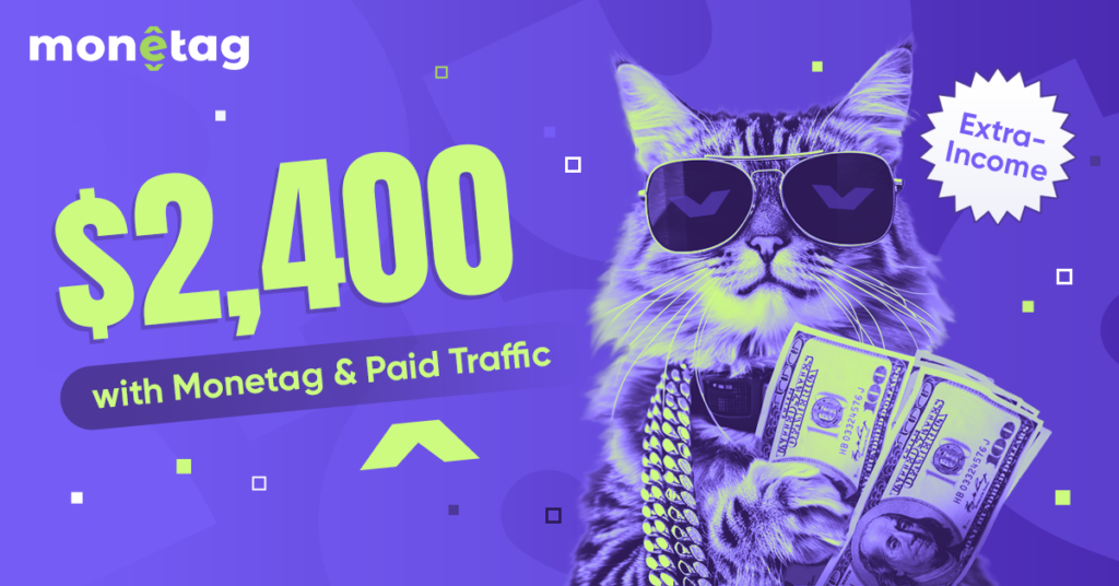 Extra-Income: $2,400 with Monetag and Paid Traffic