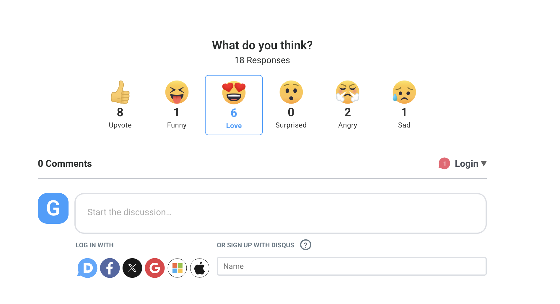 Monetag - blog emoji reactions and Disqus comment section inviting readers to leave feedback