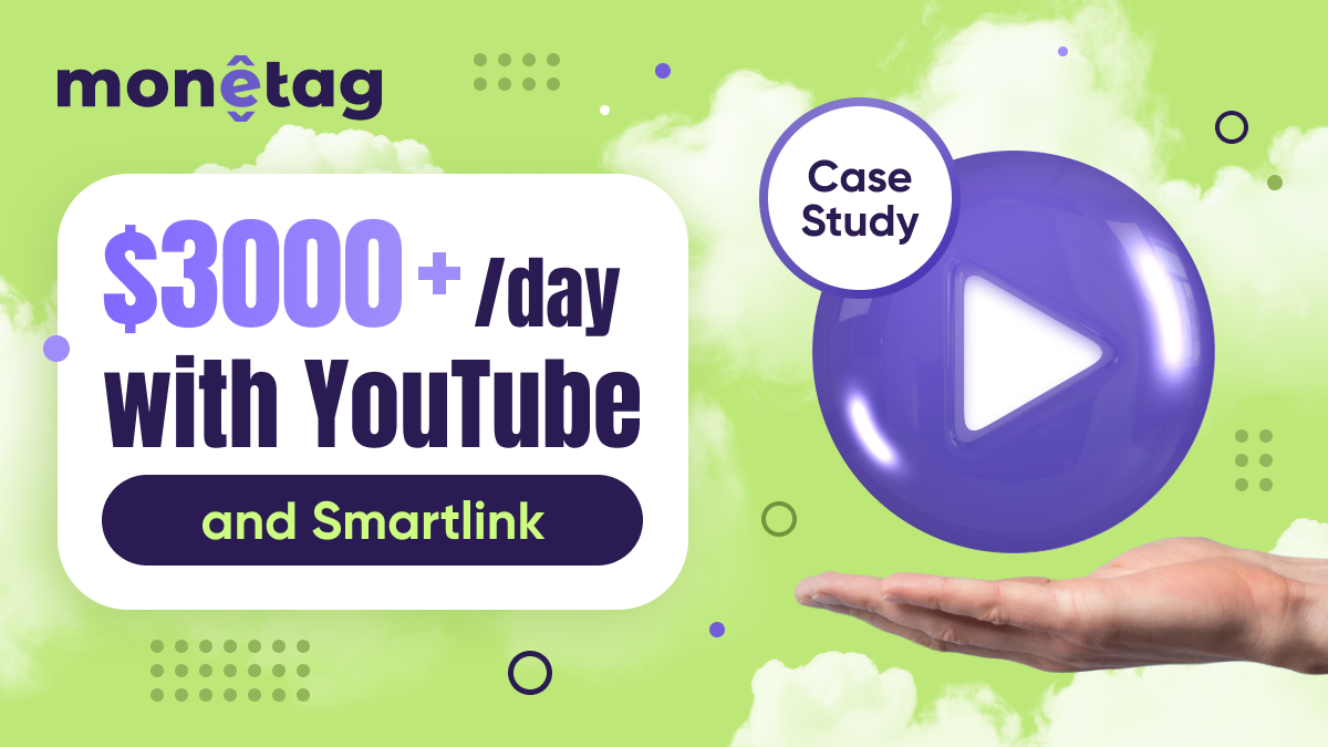 Monetag - how to monetize YouTube traffic with Smartlink