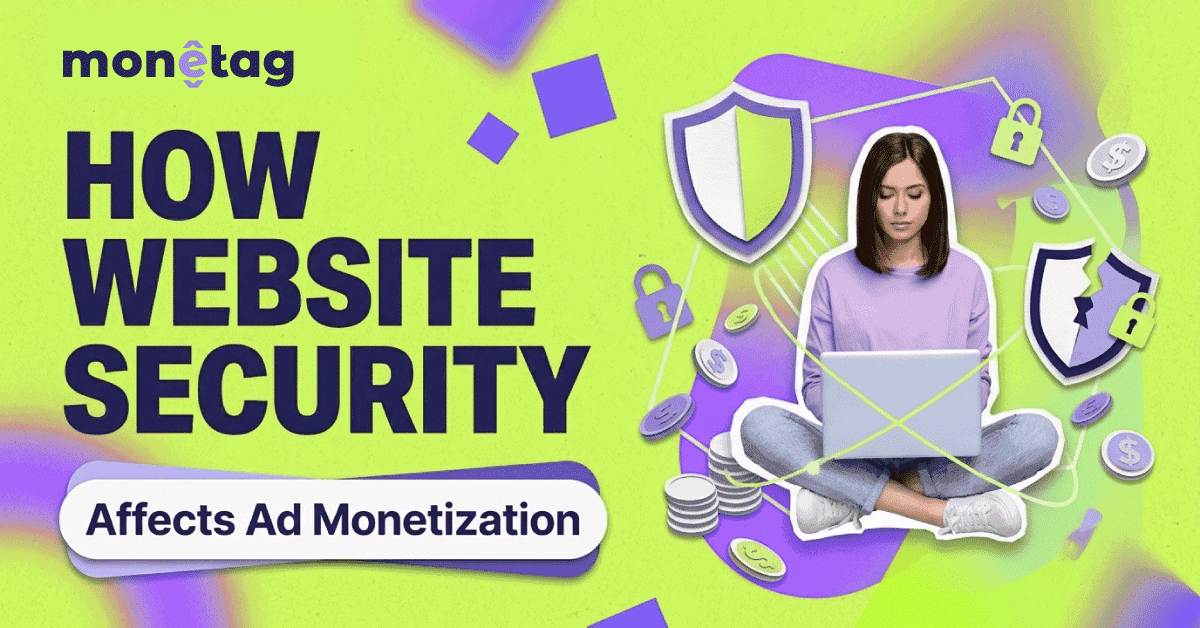 Monetag - site security score and RPM, showing how HTTPS, domain reputation, and malware history affect publisher revenue.