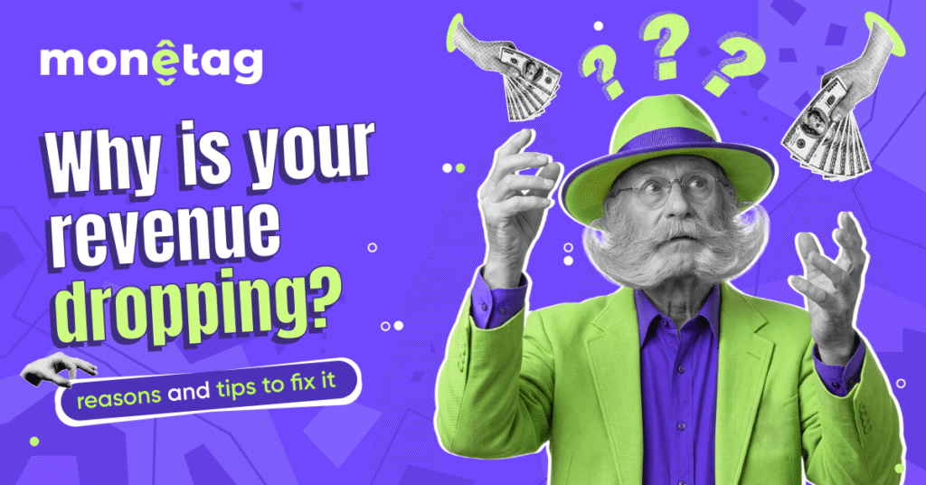 Monetag - declining ad revenue guide for diagnosing performance drops and recovering publisher earnings